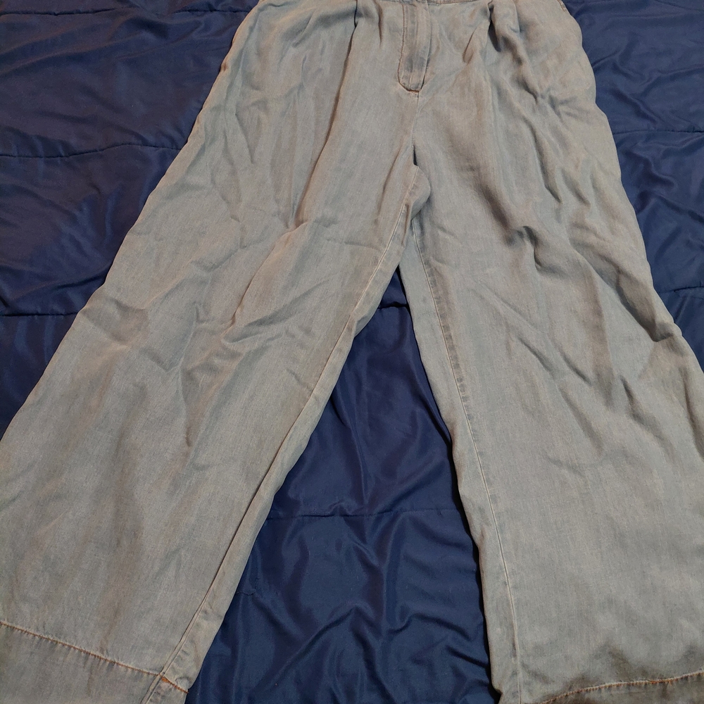 Light Blue Wide-Leg Pants